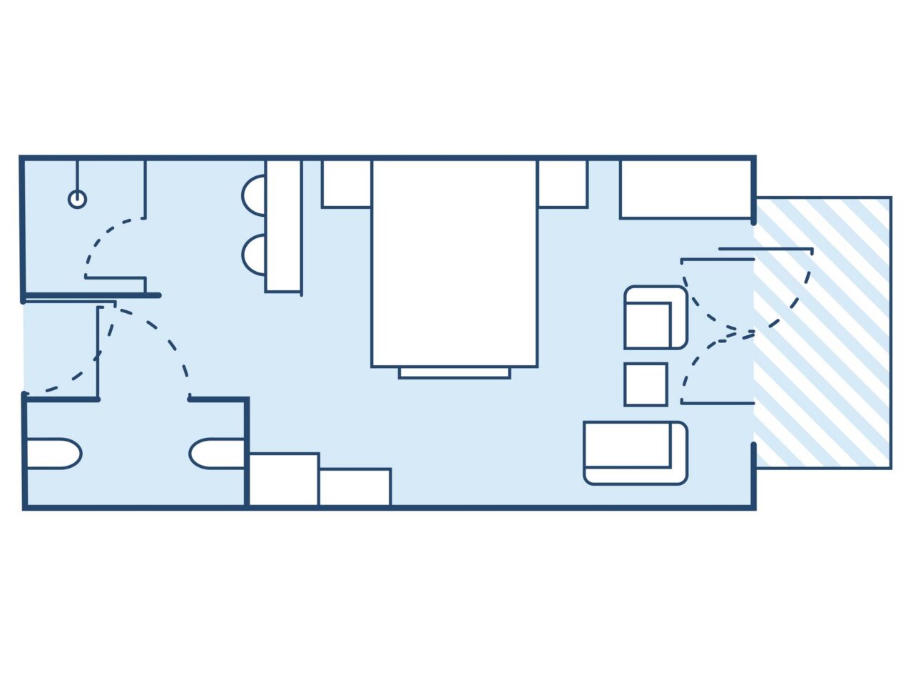 Doppelzimmer seitlicher Seeblick vom Balkon Typ 9a Bild #2