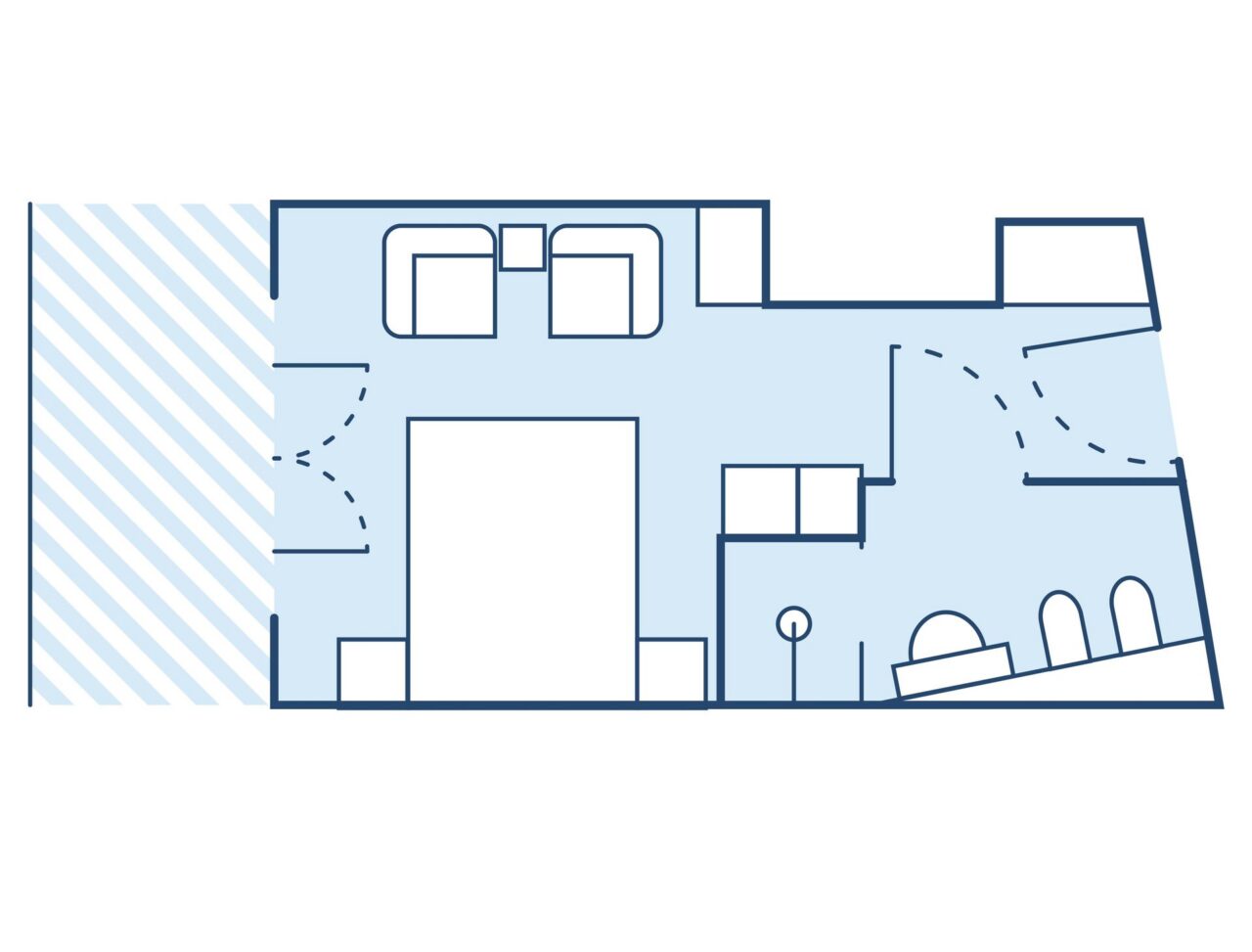Doppelzimmer seitlicher Seeblick vom Balkon Typ 9a Bild #3